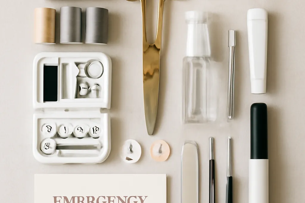 Kit de secours de wedding planner avec accessoires de couture et de dépannage