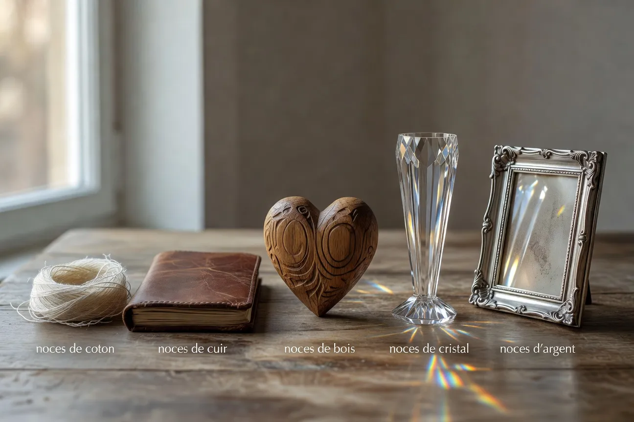 Matériaux symboliques des anniversaires de mariage