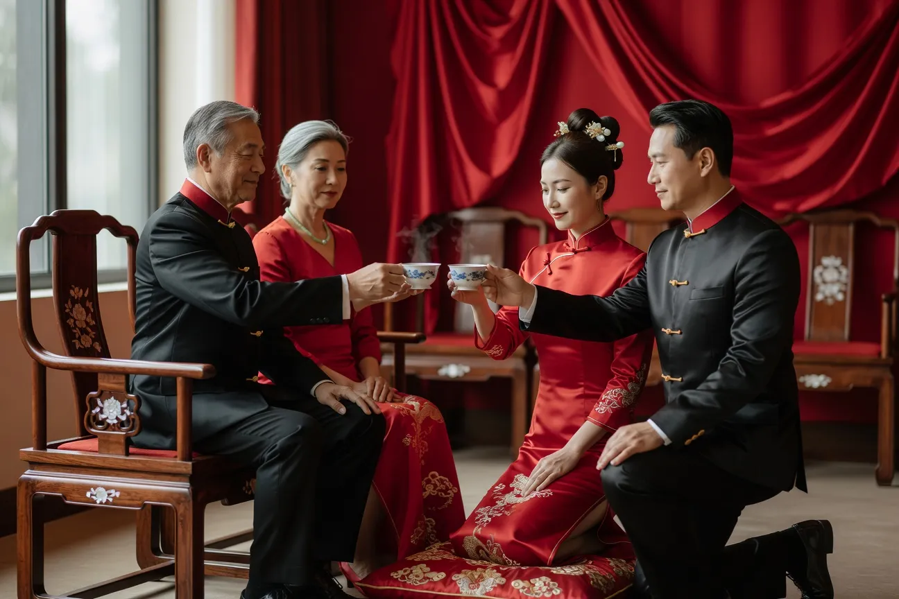 Cérémonie du thé offert aux aînés chinois