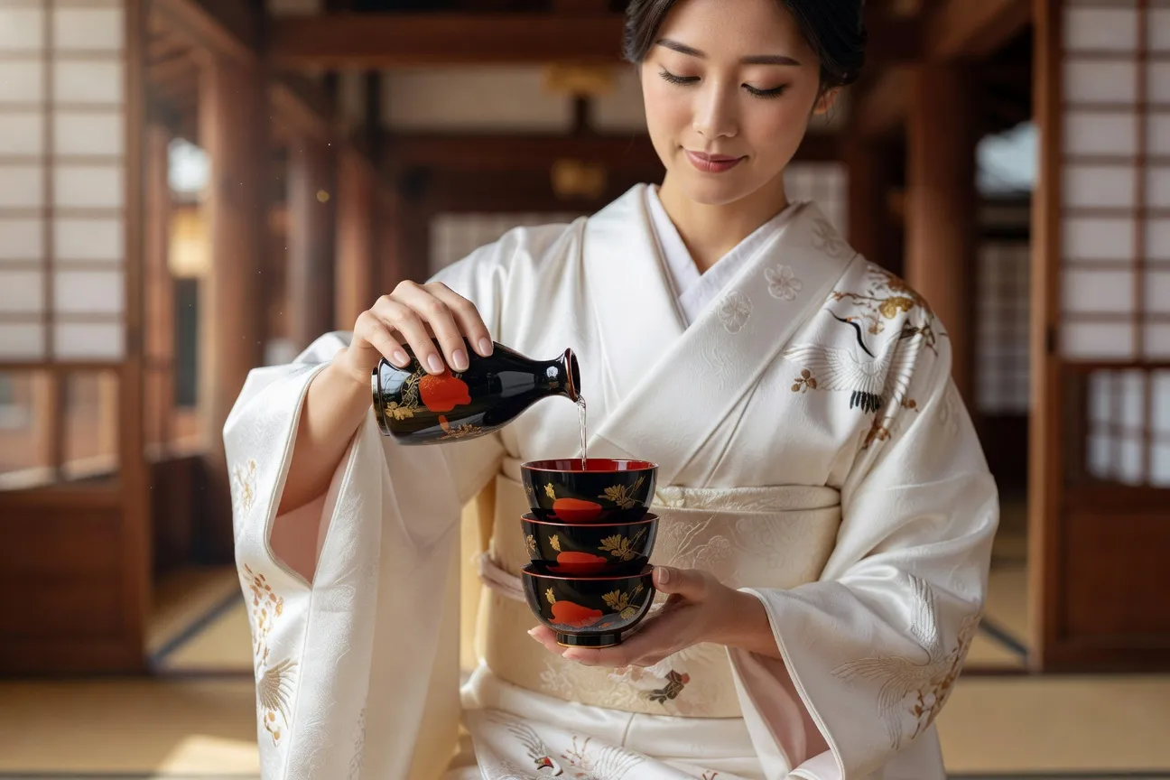 San-san-kudo : les trois coupes de sake shinto