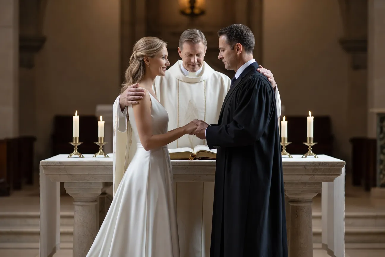 Co-célébration prêtre et pasteur en mariage œcuménique