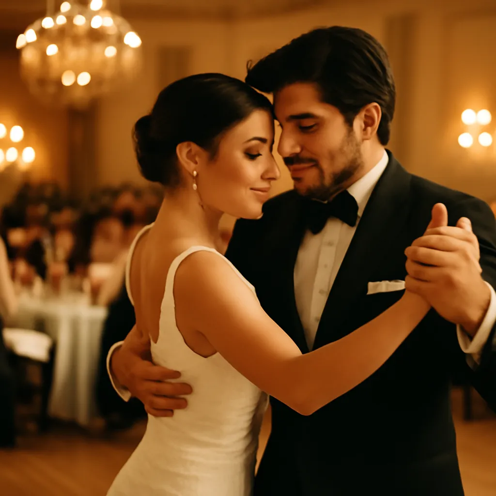 Tango nuptial lors d'une réception argentine