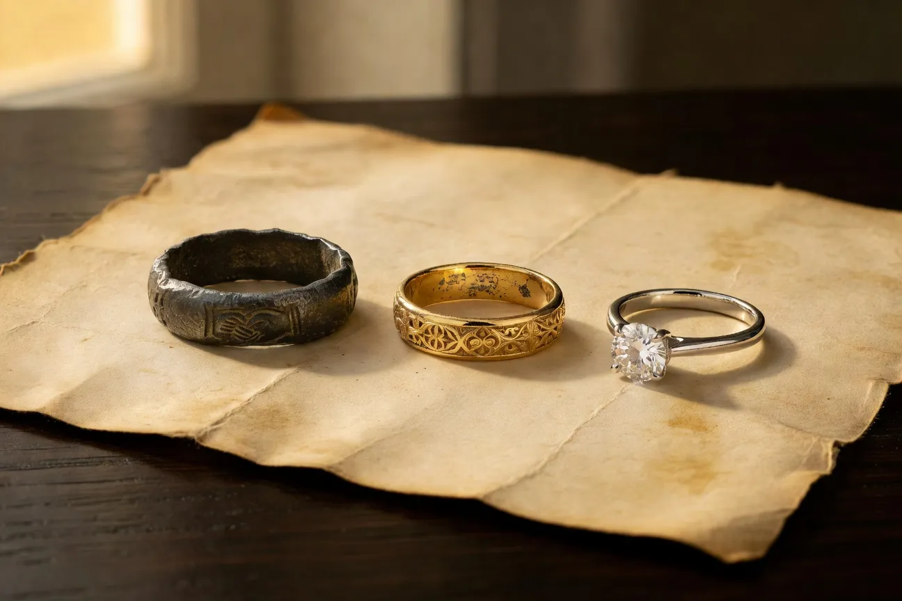 Anneaux de l'Antiquité au Moyen Âge au modernisme