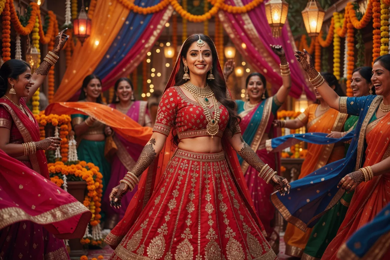 Mariage indien avec mehendi et sangeet