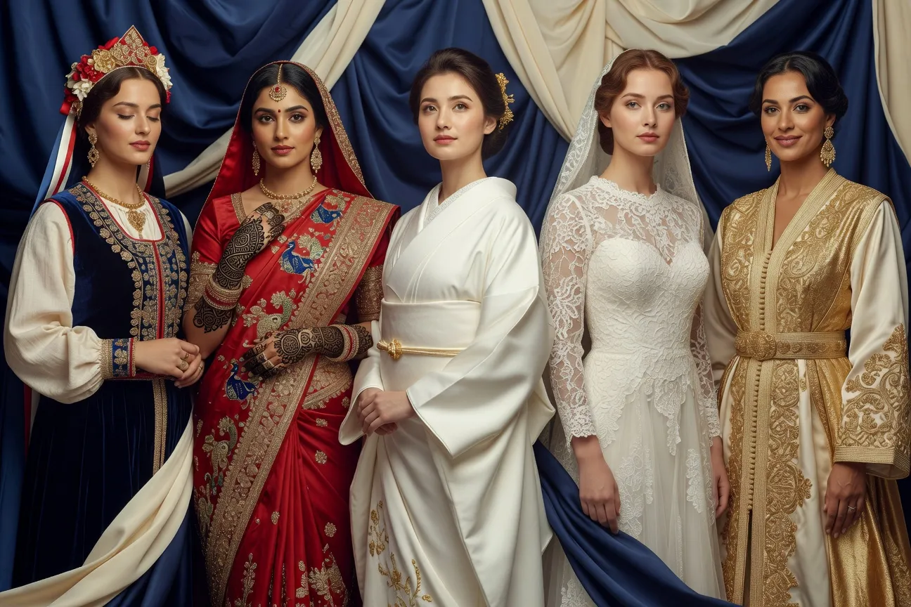 Portraits de mariées de cultures du monde